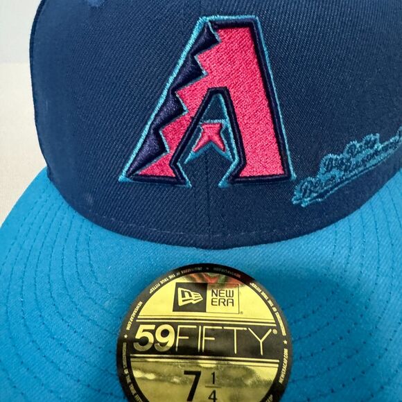 Arizona Diamondbacks Hat 7 1/4 Big League Chew Blue Pink MLB Baseball New Era - Picture 2 of 11